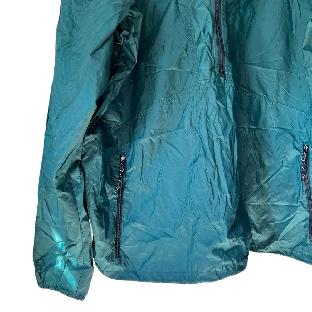 The North Face XXL Green Zip Lightweight Hooded Windbreaker Long Sleeves‎